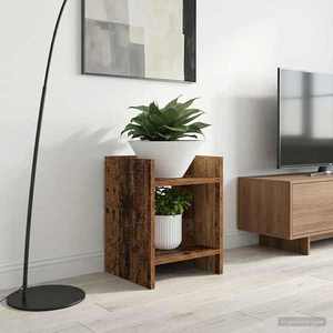 vidaXL Suport pentru plante Lemn vechi 30 x 30 x 40 cm Lemn prelucrat imagine