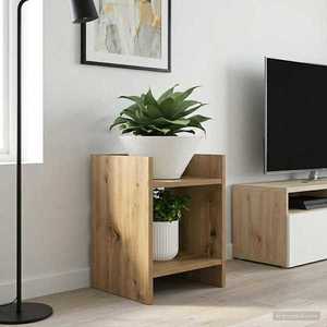 vidaXL Suport pentru plante 2 pcs Stejar Artizanal 30 x 30 x 40 cm imagine