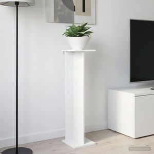 vidaXL Suport pentru plante Alb 25 x 25, 5 x 100, 5 cm Lemn prelucrat imagine