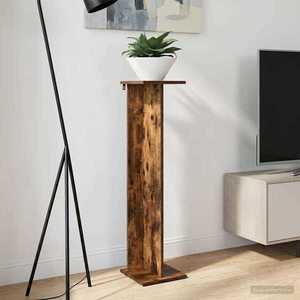 vidaXL Suport pentru plante Stejar Afumat 25 x 25, 5 x 100, 5 cm imagine