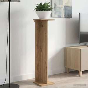 vidaXL Suport pentru plante 2 pcs Stejar Artizanal Lemn prelucrat imagine