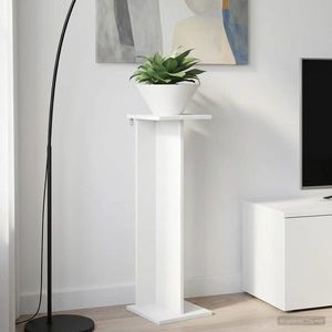 vidaXL Suport pentru plante Alb 25 x 25, 5 x 80, 5 cm Lemn prelucrat imagine