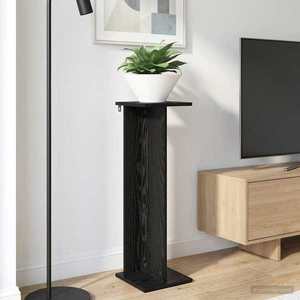 vidaXL Suport pentru plante 2 pcs Stejar Negru 25 x 25, 5 x 80, 5 cm imagine