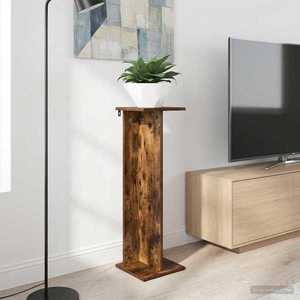 vidaXL Suport pentru plante Stejar Afumat 25 x 25, 5 x 80, 5 cm imagine