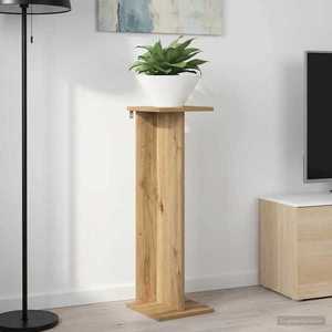 vidaXL Suport pentru plante Stejar Artizanal 25 x 25, 5 x 80, 5 cm imagine