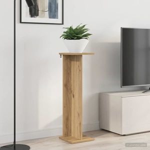 vidaXL Suport pentru plante 2 pcs Stejar Artizanal 25 x 25, 5 x 80, 5 cm imagine