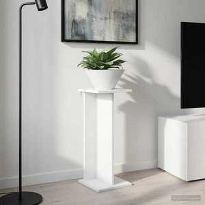 vidaXL Suport pentru plante Alb 25 x 25, 5 x 60, 5 cm Lemn prelucrat imagine