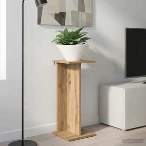 vidaXL Suport pentru plante Stejar Artizanal 25 x 25, 5 x 60, 5 cm imagine
