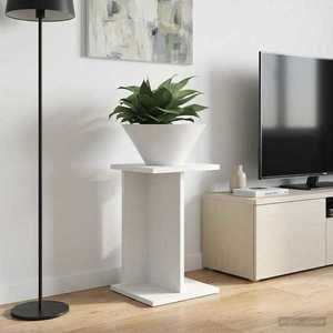 vidaXL Suport pentru plante Alb 25 x 25, 5 x 40, 5 cm Lemn prelucrat imagine