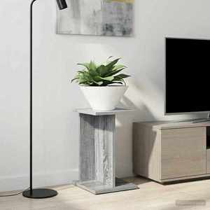 vidaXL Suport pentru plante 2 pcs Sonoma gri 25 x 25, 5 x 40, 5 cm imagine