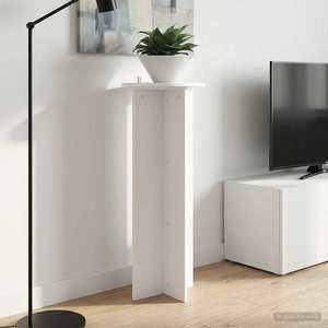 vidaXL Suport pentru plante 2 pcs Alb Ø40 x 100 cm Lemn prelucrat imagine