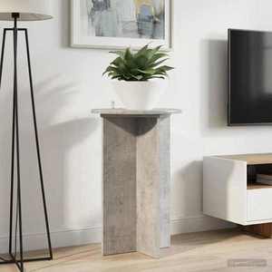 vidaXL Suport pentru plante 2 pcs Gri Beton Ø40 x 60 cm Lemn prelucrat imagine