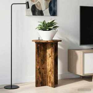 vidaXL Suport pentru plante 2 pcs Stejar fumuriu Ø40 x 60 cm imagine