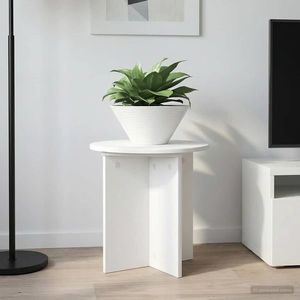 vidaXL Suport pentru plante 2 pcs Alb Ø40 x 40 cm Lemn prelucrat imagine