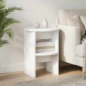 vidaXL Dulap lateral Alb Ø40 x 50 cm Lemn prelucrat imagine