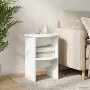 vidaXL Dulap lateral 2 pcs Alb Ø40 x 50 cm Lemn prelucrat imagine