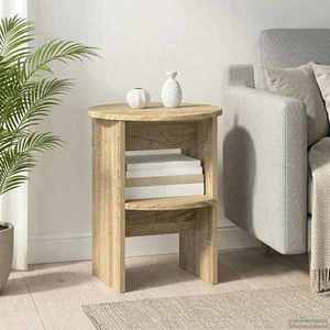 vidaXL Dulap lateral Stejar Sonoma Ø40 x 50 cm Lemn prelucrat imagine