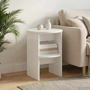 vidaXL Dulap lateral Alb Lucios Ø40 x 50 cm Lemn prelucrat imagine