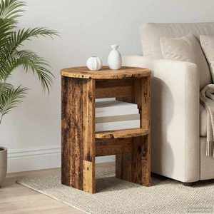 vidaXL Dulap lateral Lemn vechi Ø40 x 50 cm Lemn prelucrat imagine