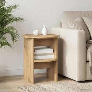 vidaXL Dulap lateral Stejar Artizanal Ø40 x 50 cm Lemn prelucrat imagine