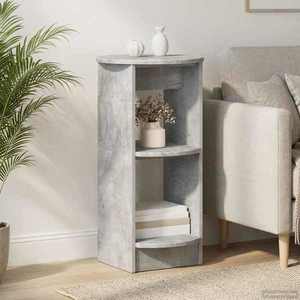 vidaXL Dulap lateral Gri Beton Lemn prelucrat imagine