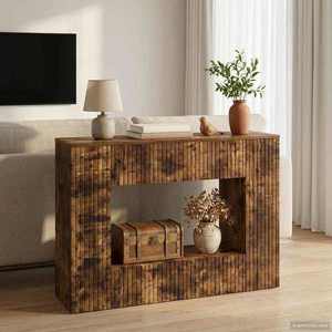 vidaXL Masă de consolă Stejar Afumat 101 x 29 x 74 cm Lemn prelucrat imagine
