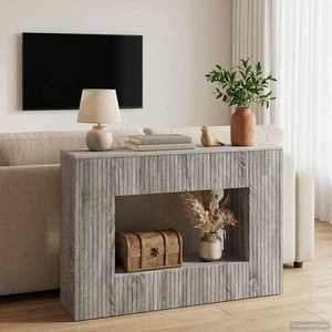 vidaXL Masă de consolă Sonoma gri 101 x 29 x 74 cm Lemn prelucrat imagine