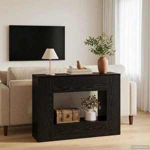 vidaXL Stejar Negru 101 x 30 x 74 cm imagine