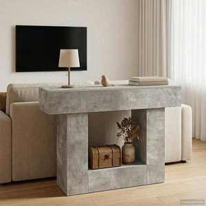 vidaXL Gri Beton 101 x 30 x 74 cm imagine