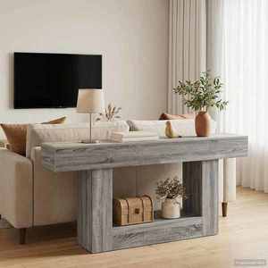 vidaXL Sonoma gri 160 x 30 x 74 cm imagine
