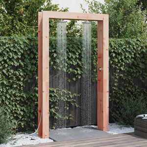 vidaXL Duș exterior natural 137 x 23 x 226 cm Lemn Douglas solid imagine