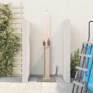 vidaXL Duș exterior natural 24 x 19 x 246 cm Lemn masiv de pin imagine