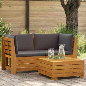 vidaXL 2 Bucată Set de lounge pentru grădină Lemn Solid de Acacia Maro imagine