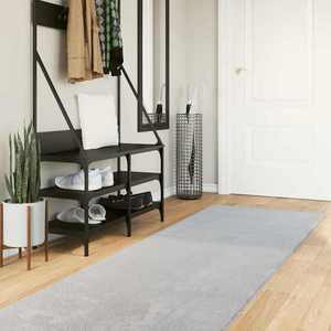 vidaXL Covor moale cu pile medie și spălabil HUARTE Gri 400 x 80 cm imagine