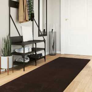 vidaXL Covor moale cu pile medie și spălabil HUARTE Maro 500 x 80 cm imagine