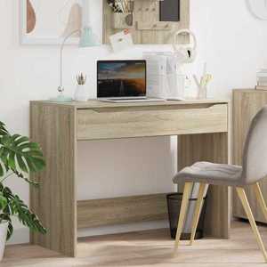 vidaXL Birou cu sertar Stejar Sonoma 100 x 50 x 78 cm Lemn prelucrat imagine