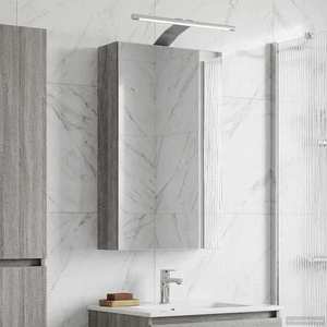 vidaXL Dulap cu oglindă pentru baie Gri Sonoma 30 x 10, 5 x 50 cm imagine