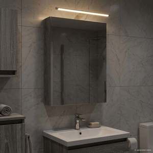 vidaXL Dulap cu oglindă pentru baie Gri Sonoma 40 x 10, 5 x 60, 5 cm imagine