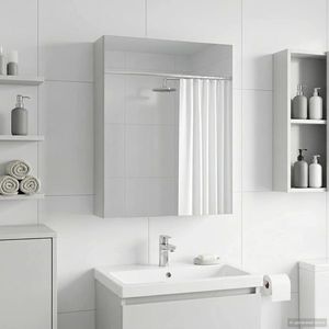 vidaXL Dulap cu oglindă pentru baie cu raft Alb 50 x 14, 5 x 70 cm imagine