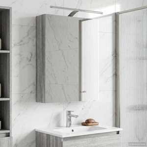 vidaXL Dulap cu oglindă pentru baie Gri Sonoma 50 x 14, 5 x 70 cm imagine