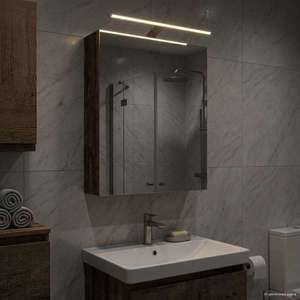 vidaXL Dulap cu oglindă pentru baie Lemn vechi 50 x 14, 5 x 70 cm imagine