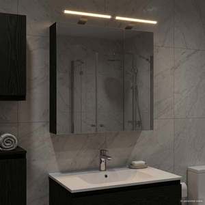 vidaXL Dulap cu oglindă pentru baie Stejar Negru 60 x 14, 5 x 70 cm imagine
