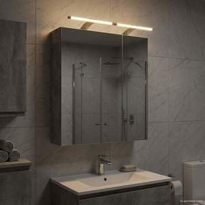 vidaXL Dulap cu oglindă pentru baie Gri din beton 60 x 14, 5 x 70 cm imagine