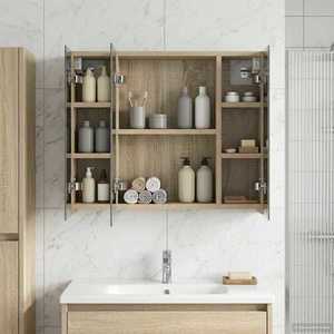 vidaXL Dulap cu oglindă pentru baie Stejar Sonoma 60 x 14, 5 x 50 cm imagine