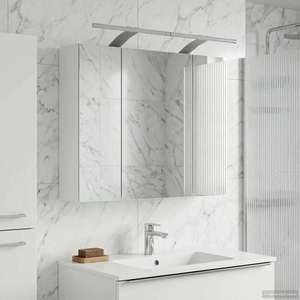 vidaXL Dulap cu oglindă pentru baie Alb 60 x 14, 5 x 50 cm imagine