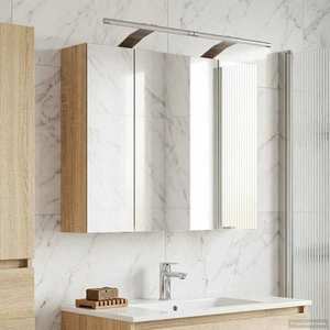 vidaXL Dulap cu oglindă pentru baie Stejar Sonoma 60 x 14, 5 x 50 cm imagine