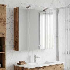 vidaXL Dulap cu oglindă pentru baie Lemn vechi 80 x 14.5 x 70 cm imagine