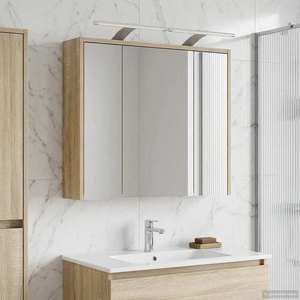 vidaXL Dulap cu oglindă pentru baie Stejar Sonoma 63, 5 x 16 x 62, 5 cm imagine