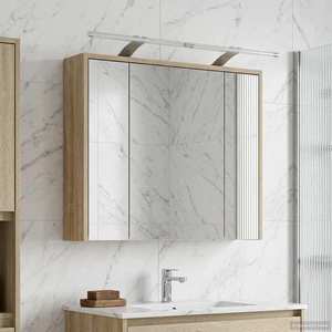 vidaXL Dulap cu oglindă pentru baie Stejar Sonoma 73, 5 x 16 x 62, 5 cm imagine
