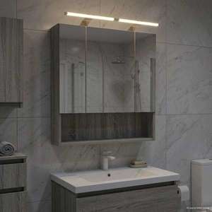 vidaXL Dulap cu oglindă pentru baie Gri Sonoma 60 x 14.5 x 70 cm imagine